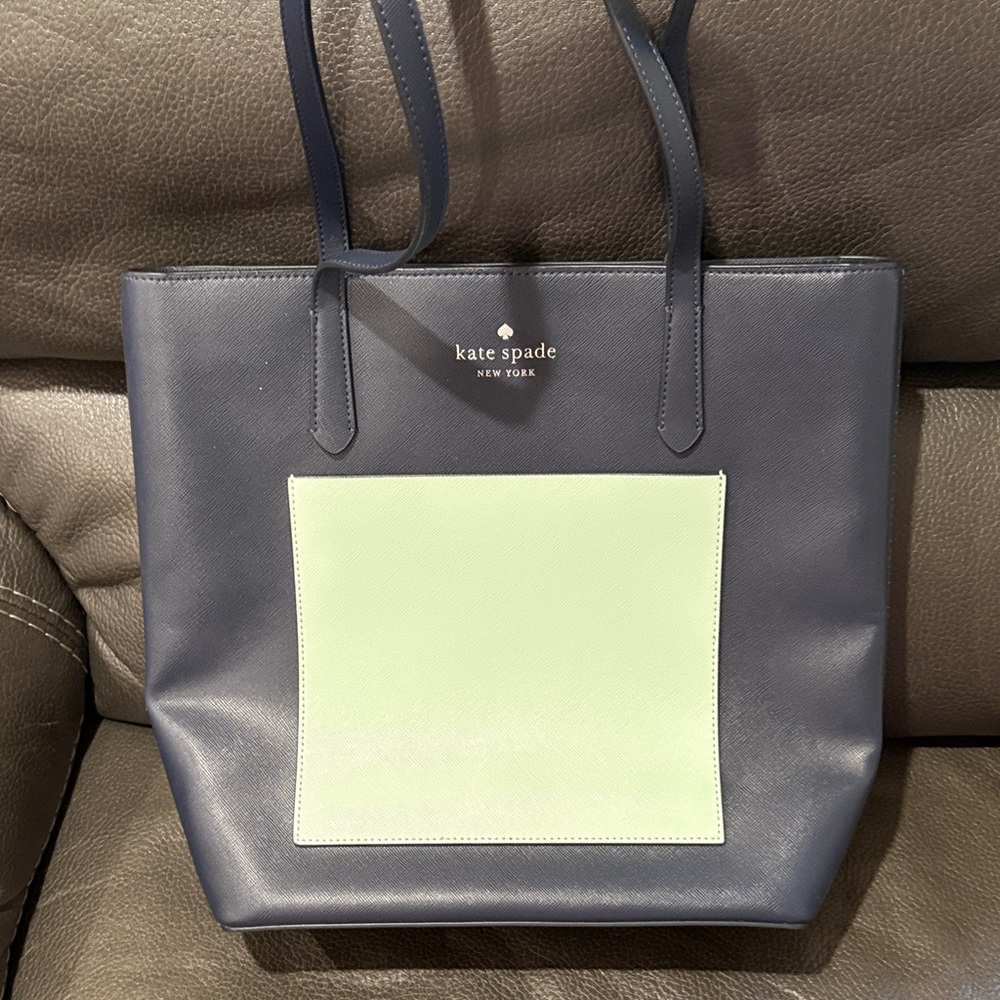 Kate spade colorblock tote in blazer blue